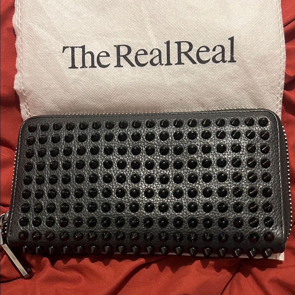 Christian Louboutin Black Studded Wallet